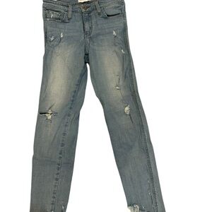 Flying Monkey Light Blue Distressed Skinny Jeans